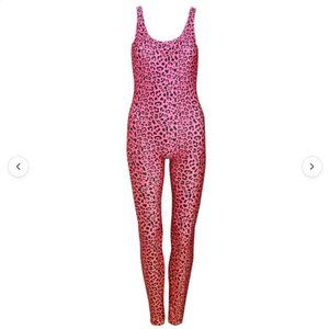 MINGA Magenta peach gradient leopard cute catsuit SIZE S-M